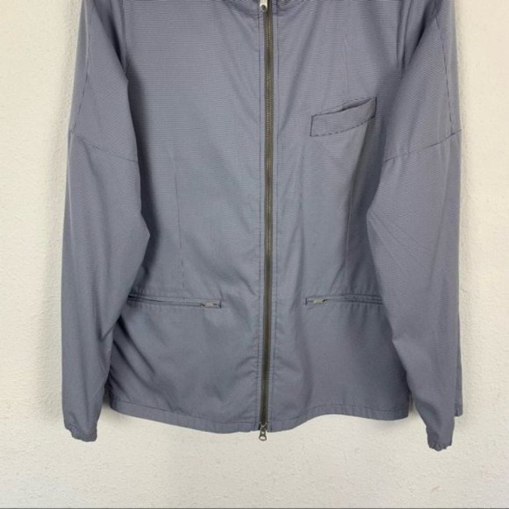 Lululemon Man’s Windbreaker Zip Up Jacket Medium Hooded Blue - Picture 3 of 8